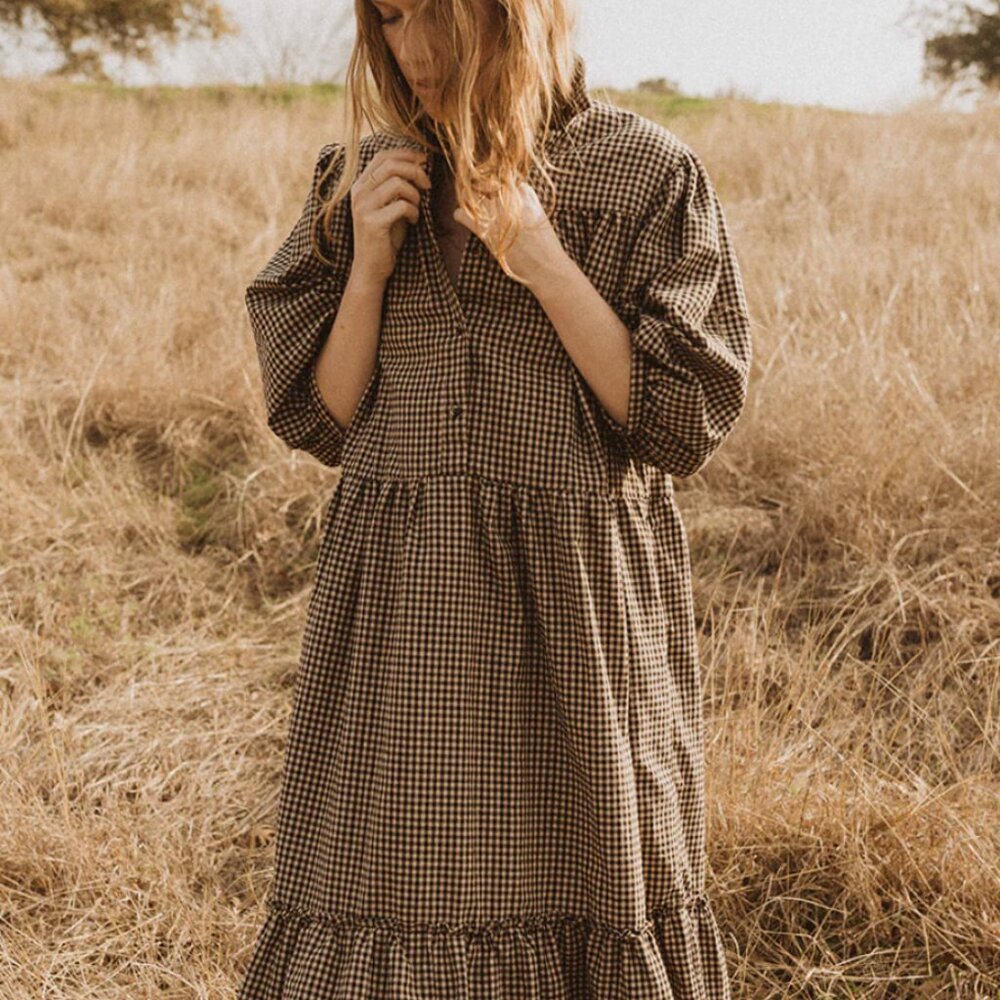Esby Phillippa Dress in Autumn Gingham